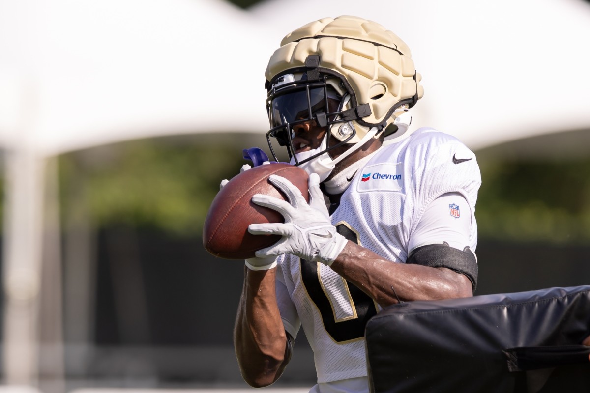 New Orleans Saints safety Ugo Amadi (0) during training camp at the Ochsner Sports Performance Center. Mandatory Credit: Stephen Lew-USA TODAY Sports